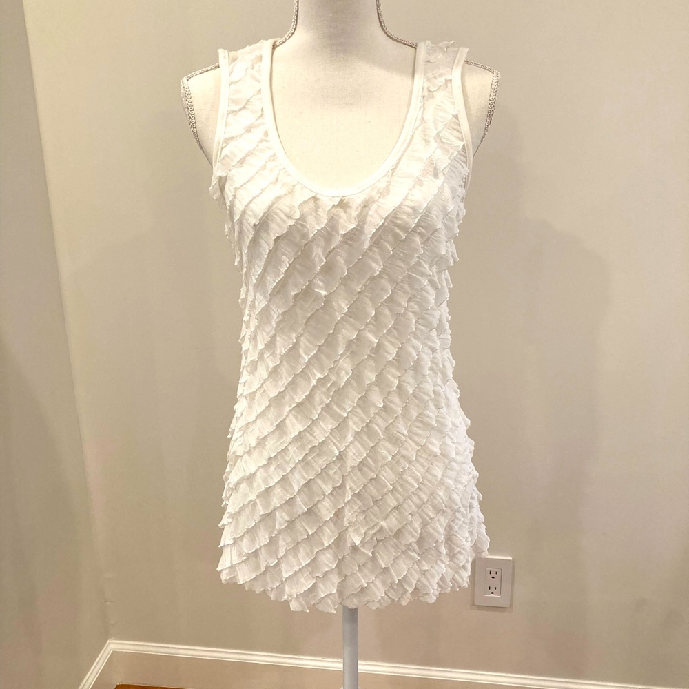 Agenda, white sleeveless tank top
